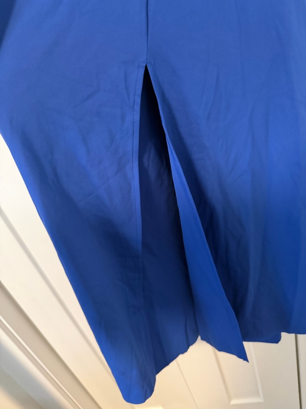 HALARA Blue Midi Halter Dress Twist Back - Picture 3 of 4